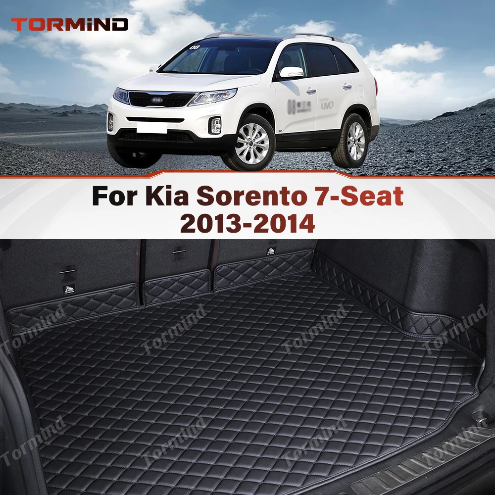 Tormind Cargo Mat For Kia Sorento 7-Seat 3D 2013-2014  Car Trunk Mat Carpet Waterproof All Weather Protection Accessories