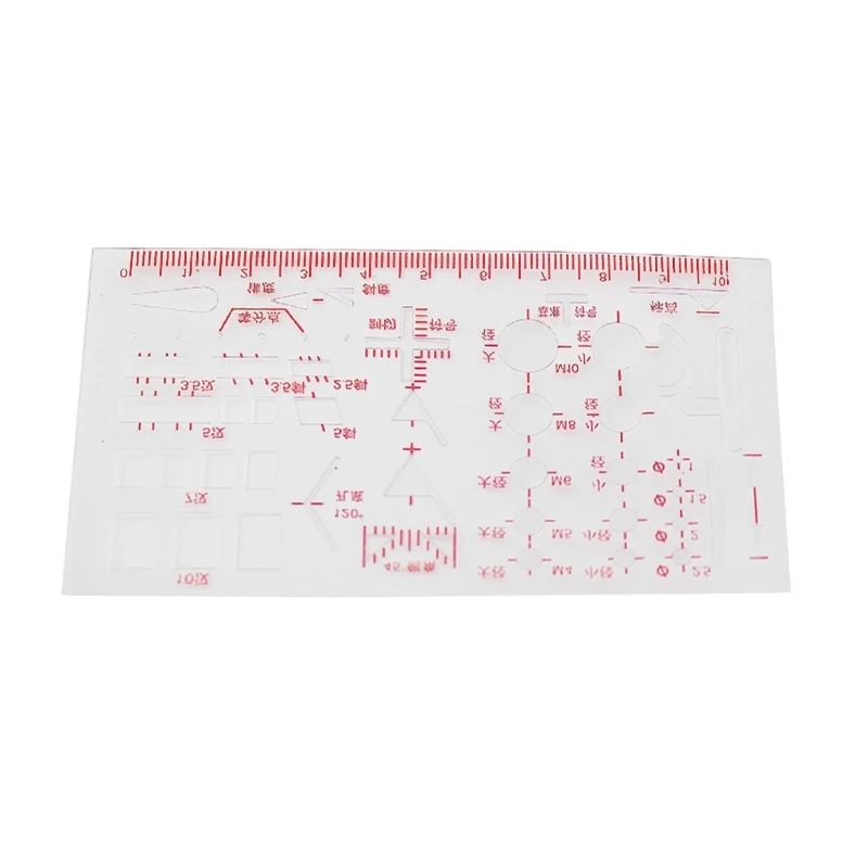 Creative Multi-functional Ruler Stainess Steel Hollow Drawing Stencils Templates Metal Rulers School Supplies Stationery