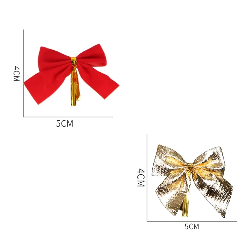 12 قطعة/المجموعة عيد الميلاد القوس الصغير صغير تويست التعادل القوس اليدوية الحرفية الشريط DIY بها بنفسك الخياطة ديكور الحفلات #3