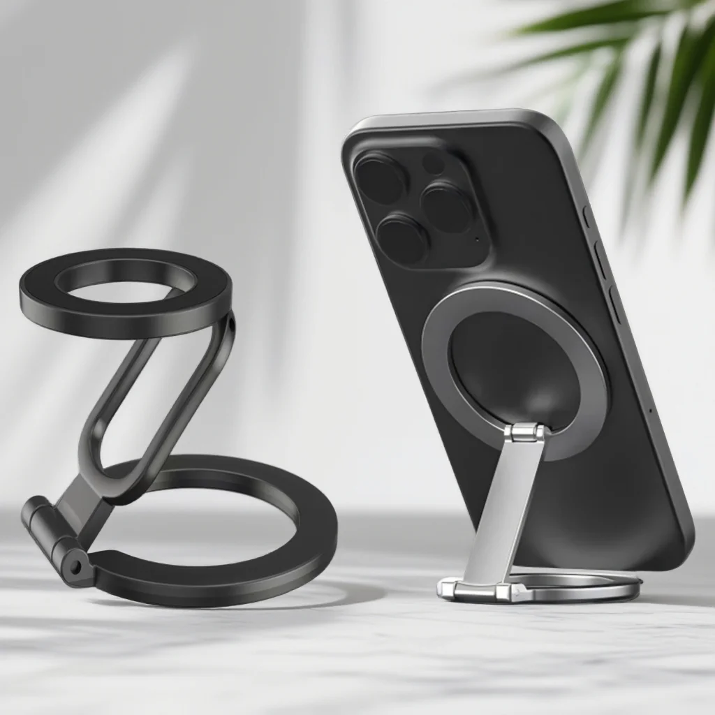

For MagSafe Double Sided Magnetic Phone Ring Holder Portable Folding Cellphones Stand Car Holder Phone Accessories