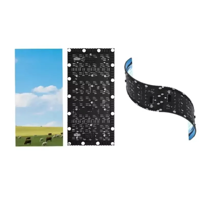 P2.6 Foldable Rolling GOB LED Display Interactive Full Color Screen For Indoor Commercial Scrolling Advertising Playback