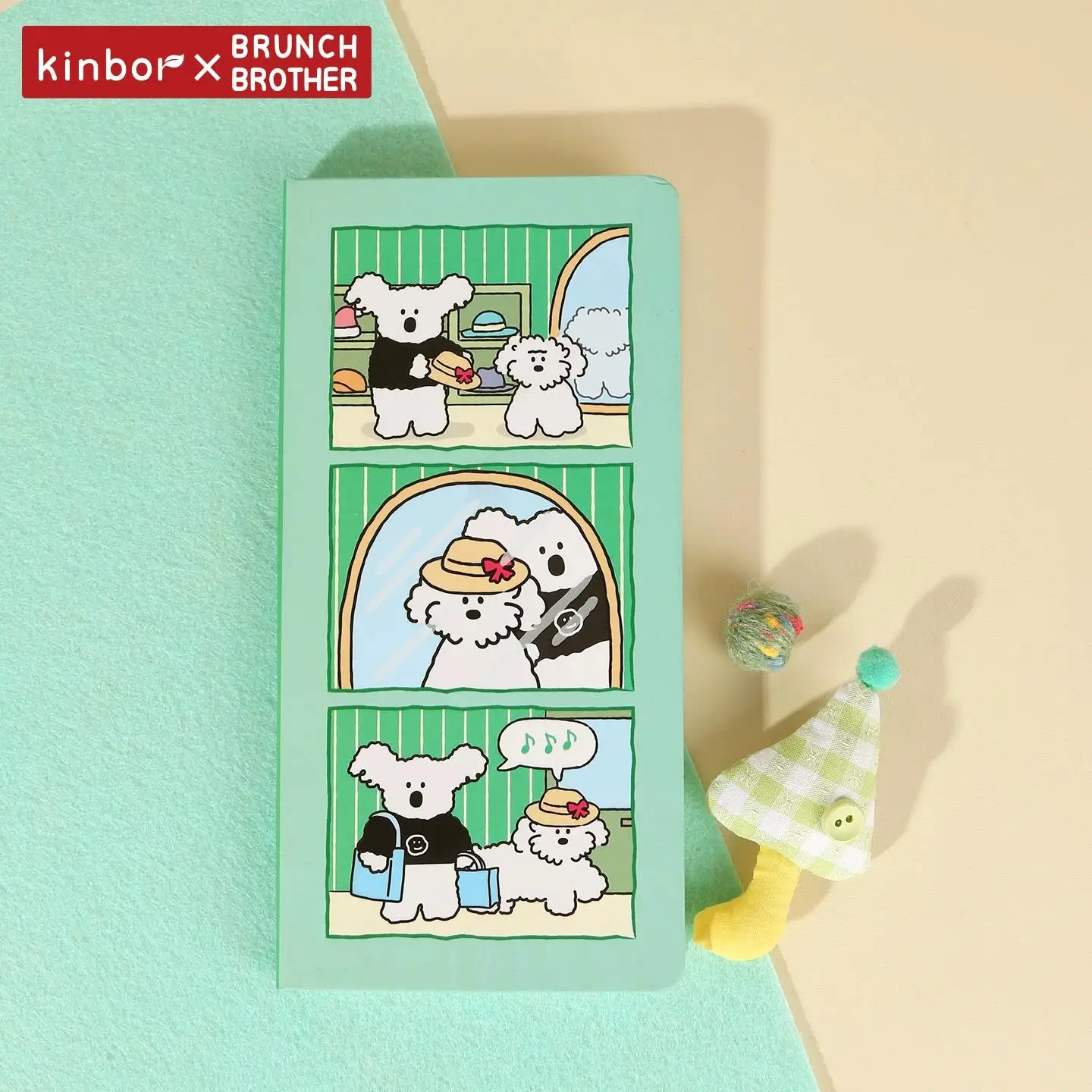 Kinbor Original Undated Weekly Planner, ilustrowany notes w twardej oprawie z dwoma kartkami na tydzień, przenośny notatnik z listą zadań, smukły. — zdjęcie produktu 6