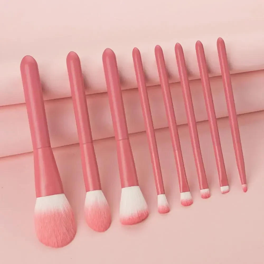 8 pièces/lot pinceaux de maquillage ombre à paupières fond de teint poudre Eyeliner cils lèvres maquillage brosse ensemble maquillage brosse outil