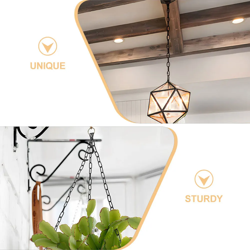 طقم إضاءة سلسلة سوداء قابل للتعديل سلسلة مطلية باللون الأسود لتعليق أضواء الكريستال وإكسسوارات الإضاءة المعلقة #6