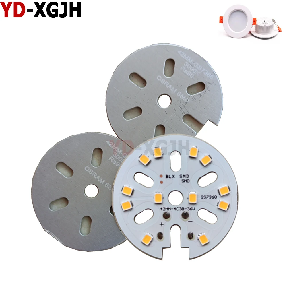 

Светодиодная плата 7-15 Вт, 49 мм, 4B4C, SMD2835, круглая, для замены и модификации трубчатых и проходных светильников