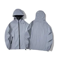Vêtements réfléchissants de nuit pour Couple, veste de couleur unie en Polyester pour étudiant, uniforme de classe masculine, veste de danseuse lumineuse tendance, nouvelle collection 5