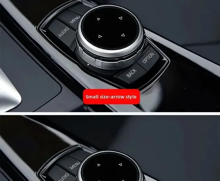 For BMW 1 2 3 4 5 6 7 Series X1 X5 X6 F20 F30 F10 F07 E60 E90 E70 IDrive Car Multimedia Big Knob Covers Button Trim Control