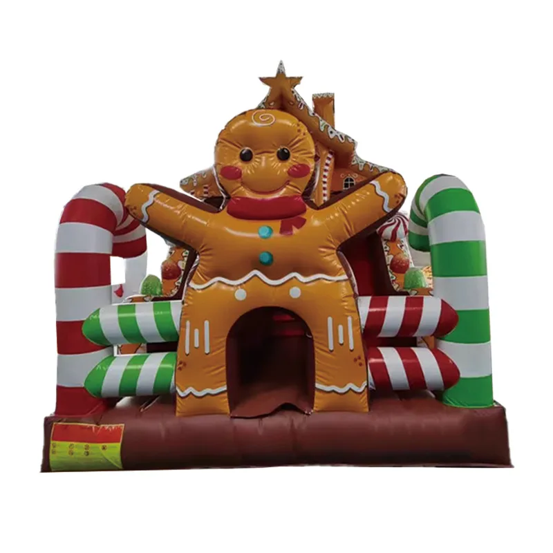 

Christmas Inflatable Castle Kids Party Jump Inflatable Castle Large Commercial Festive Inflatable Slide