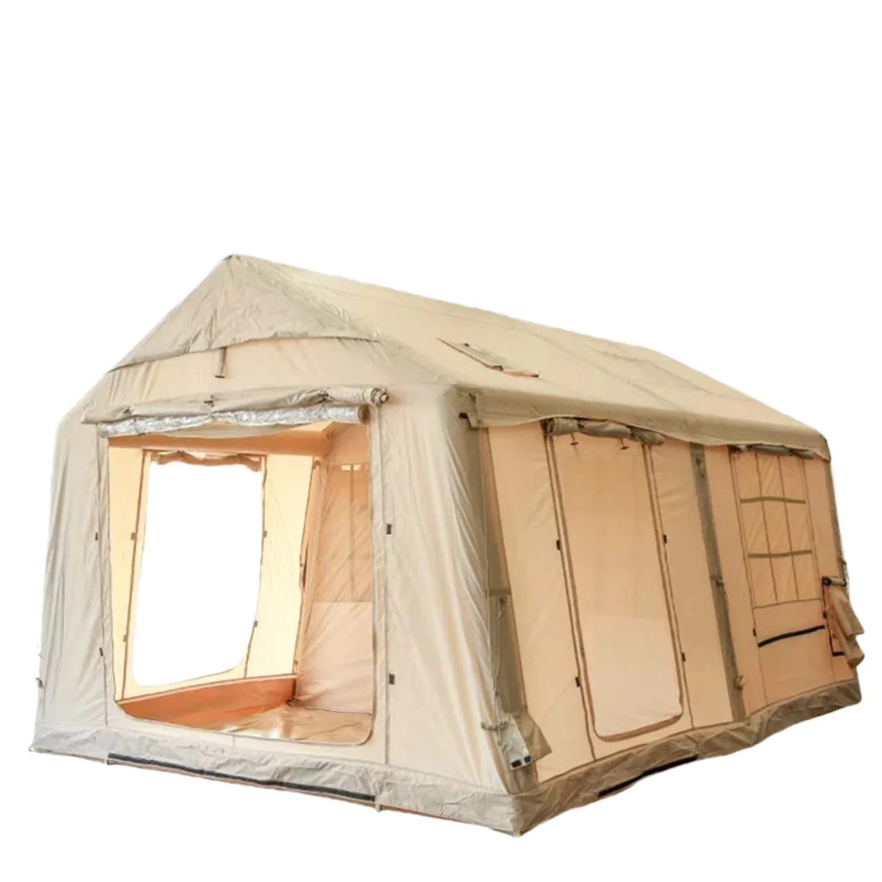 Triangle Rectangle UV Protection Inflatable Tent - Portable Pop Up Tent For Outdoor Camping, Relaxing, Hiking, Picnic