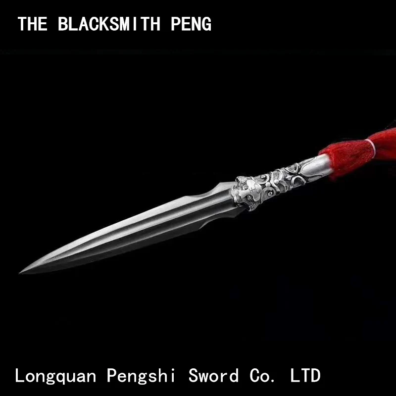 Silver tiger Spear/Chinese martial arts Spear Guns Damascus steel Eighteen Weapons/Katanaswords/Japanese swords/Duke Guan Dao