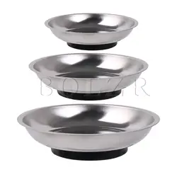 BQLZR 3 x Round Magnetic Trays Set for Small Parts and Pins & Tools 3
