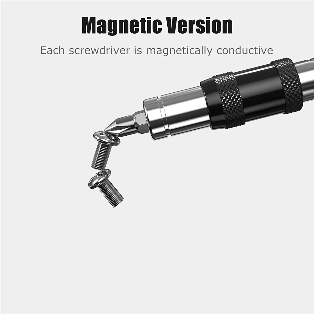 Magnetic Swiveling Bit Holder ไขควง Bits Pivoting เจาะ Quick Release สกรูแบบยืดหยุ่น Extender Bendable Corner