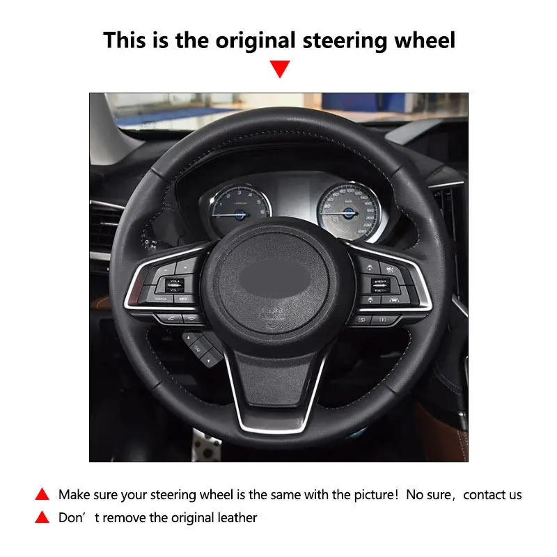 

Для Subaru Forester Ascent 2019 Crosstrek 2018-2019 аксессуары для салона ручного шитья автомобиля, кожаный чехол из микрофибры на руль