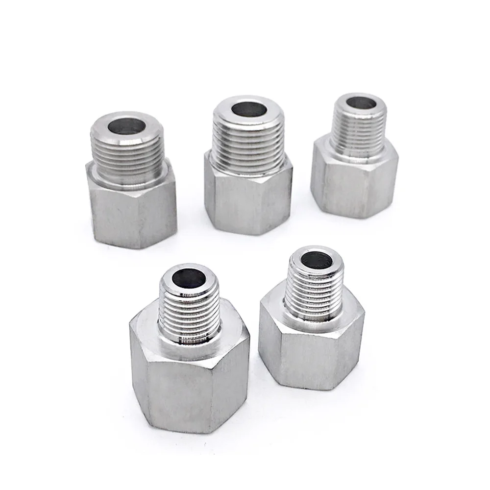 M10/14/20 1/8 "1/4" 3/8 "1/2" BSP NPT hembra macho reductor de acero inoxidable conector de instalación de tuberías acoplador medidor de alta presión