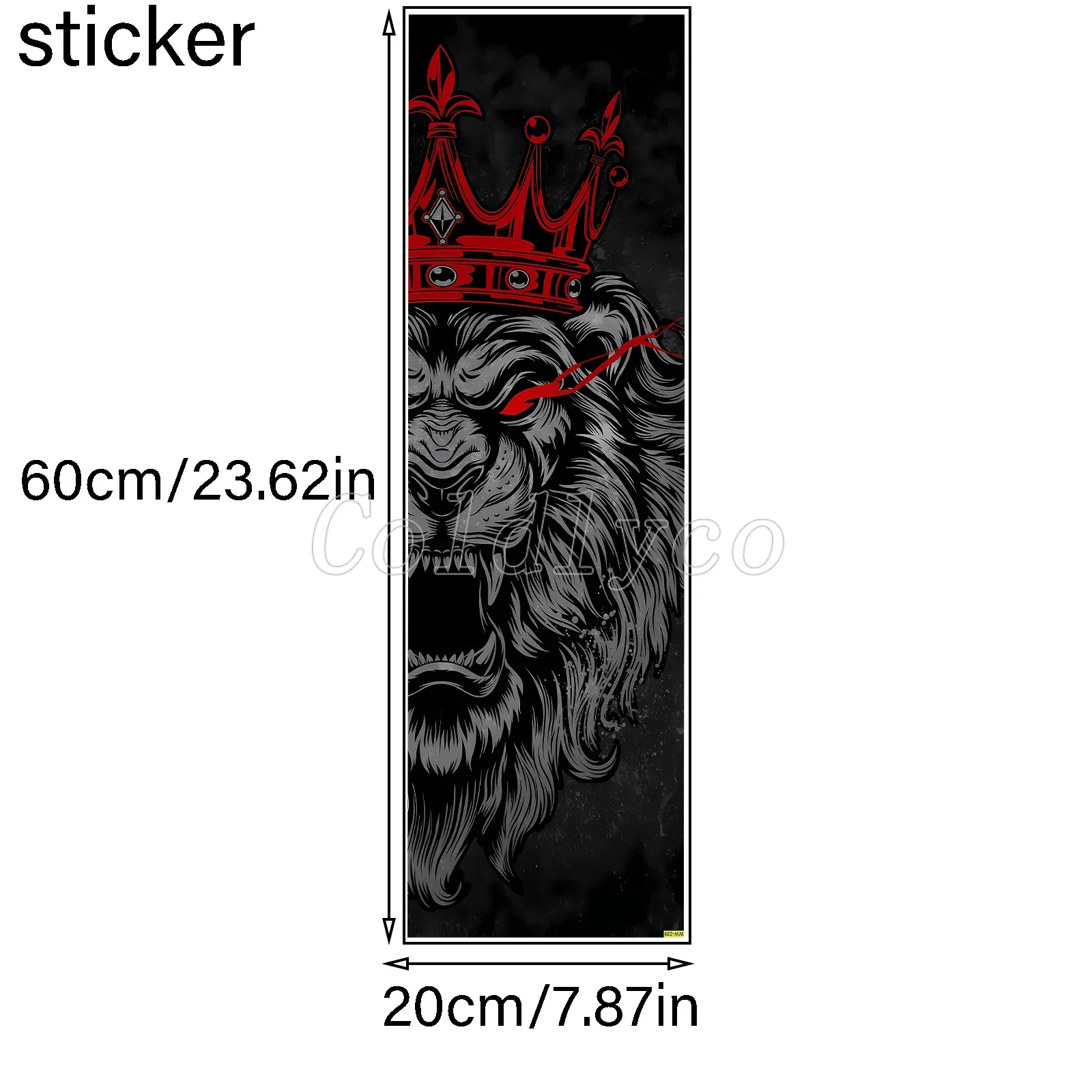 Bright-eyed Black Lion Red Crown Imprint Pattern Scooter Sticker Skateboard Scooter Floor Mat Stickers Personalized