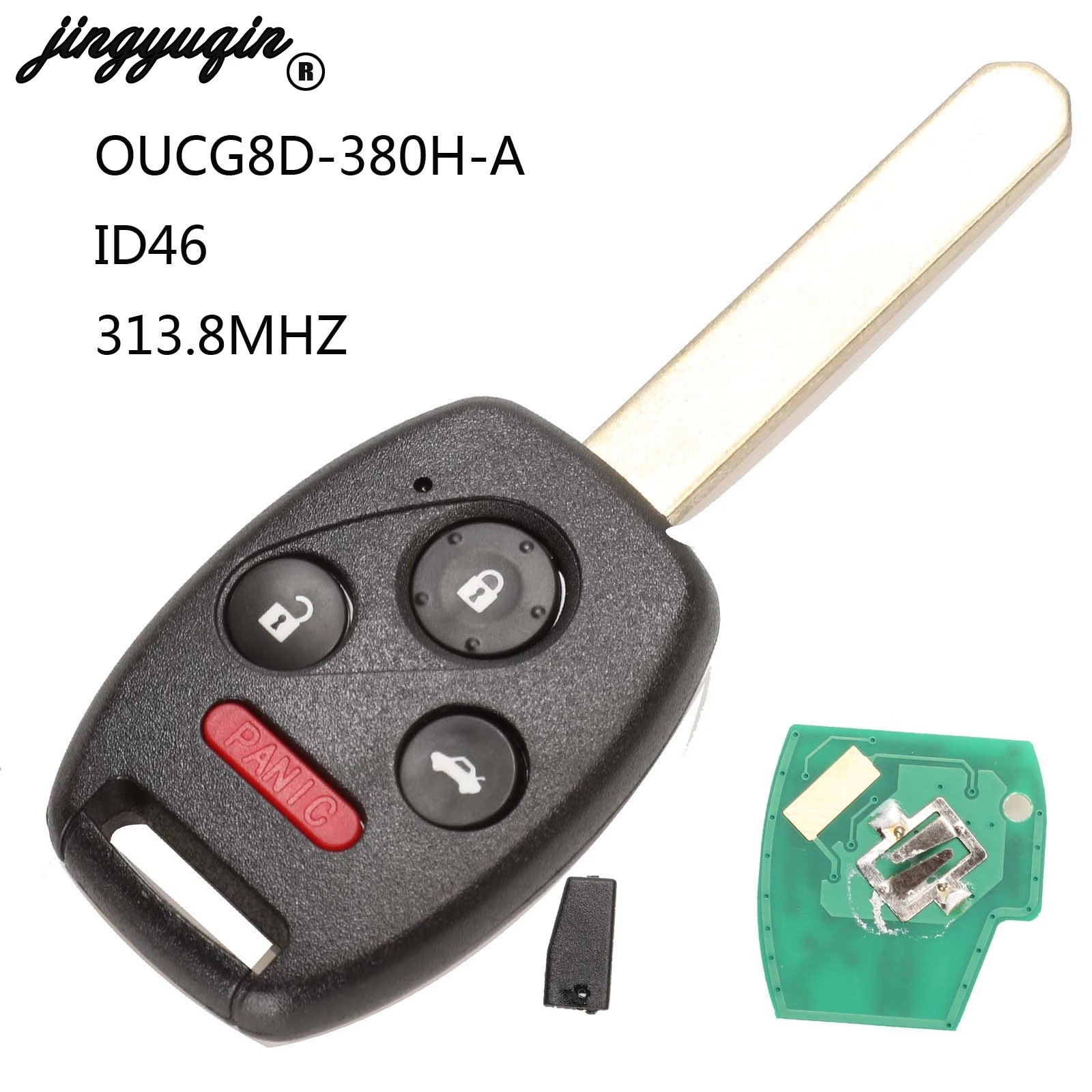 Jingyuqin 313.8Mhz Chiave A Distanza Senza Chiave Per Honda Accord 2003 2004 2005 2006 2007 Con ID46 Chip Chiave A Distanza Completa