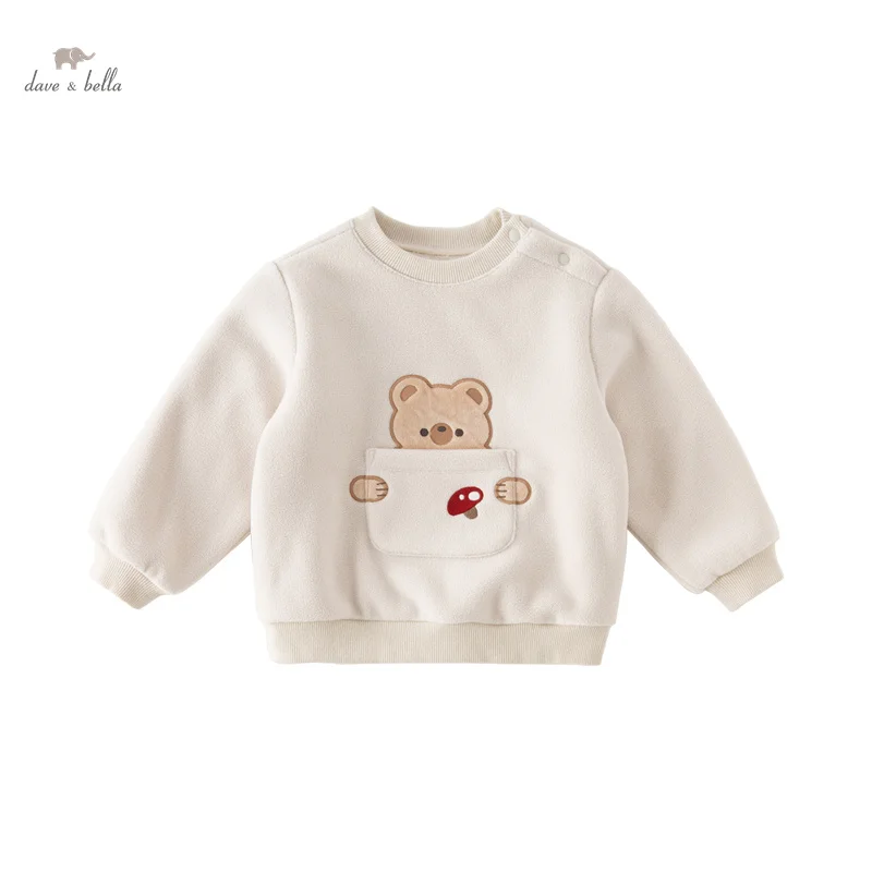 Dave Bella 2023 New Autumn Winter Boys Baby Children Top Fashion Casual Sweatshirt Lovely Cartoon Fleece Outdoor Party DB4237135