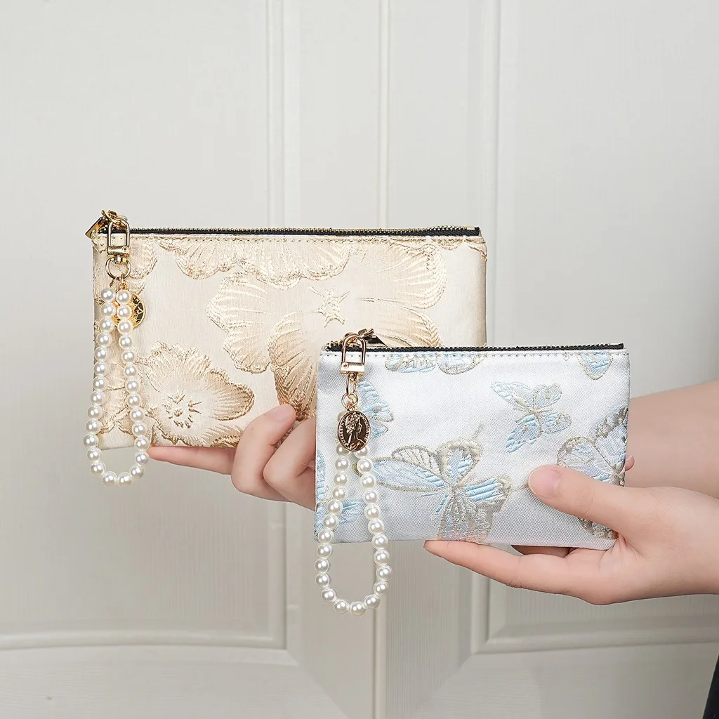 Card Holder Wallet Multi-Size Coin Purse Women'S Wallet Chinese Fabric Wallet For Travel Shopping Commuting
