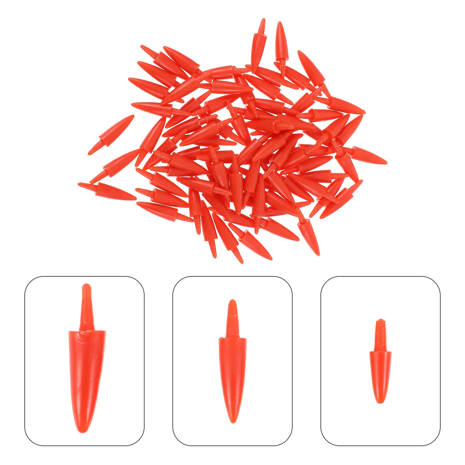 300 szt. Świąteczne akcesoria Świętego Mikołaja - czerwone nosy do rękodzieła DIY, wysokiej jakości plastikowe dekoracje bałwana