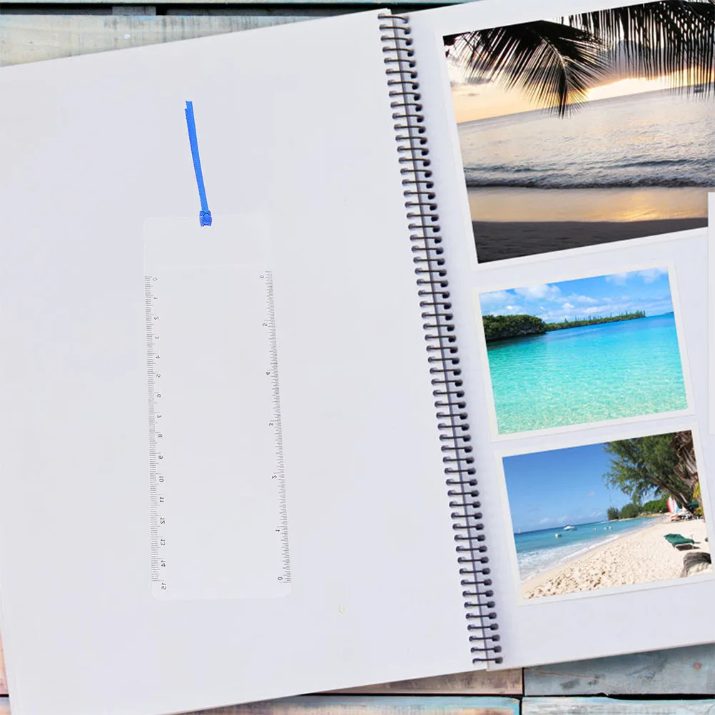 

3Pcs Bookmark Magnifier 3x PVC Portable Card Style Ruler Reading Magnifying Glass for Menus Bible Labels Small Texts