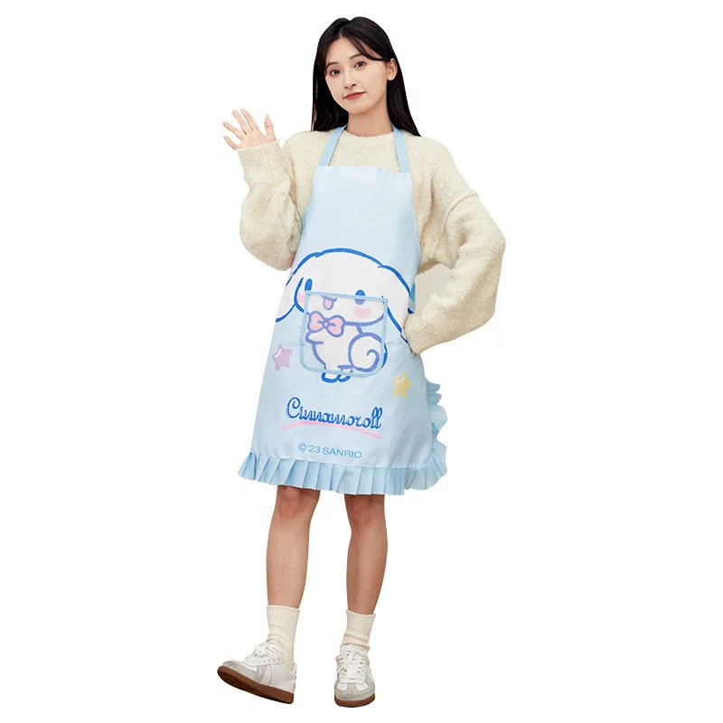 مريلة مينيسو سانريو أصلية كرتونية مقاومة للماء والزيت، خصر للطبخ في المطبخ، ملابس عمل لتقديم الطعام كولومي