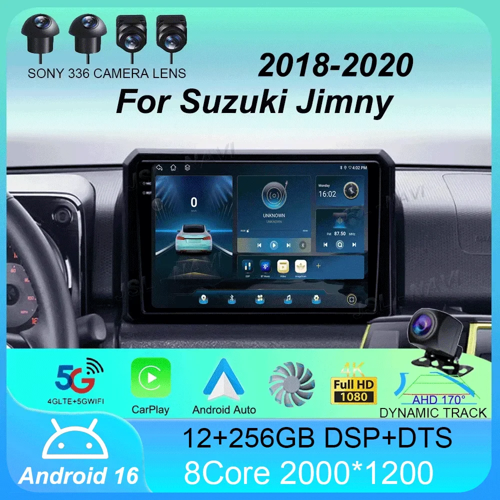 

Android 16 Car Radio Carplay Auto For Suzuki Jimny 2018 2019 2020 Multimedia Video Player GPS Navigation DSP 2Din DVD Stereo 4G