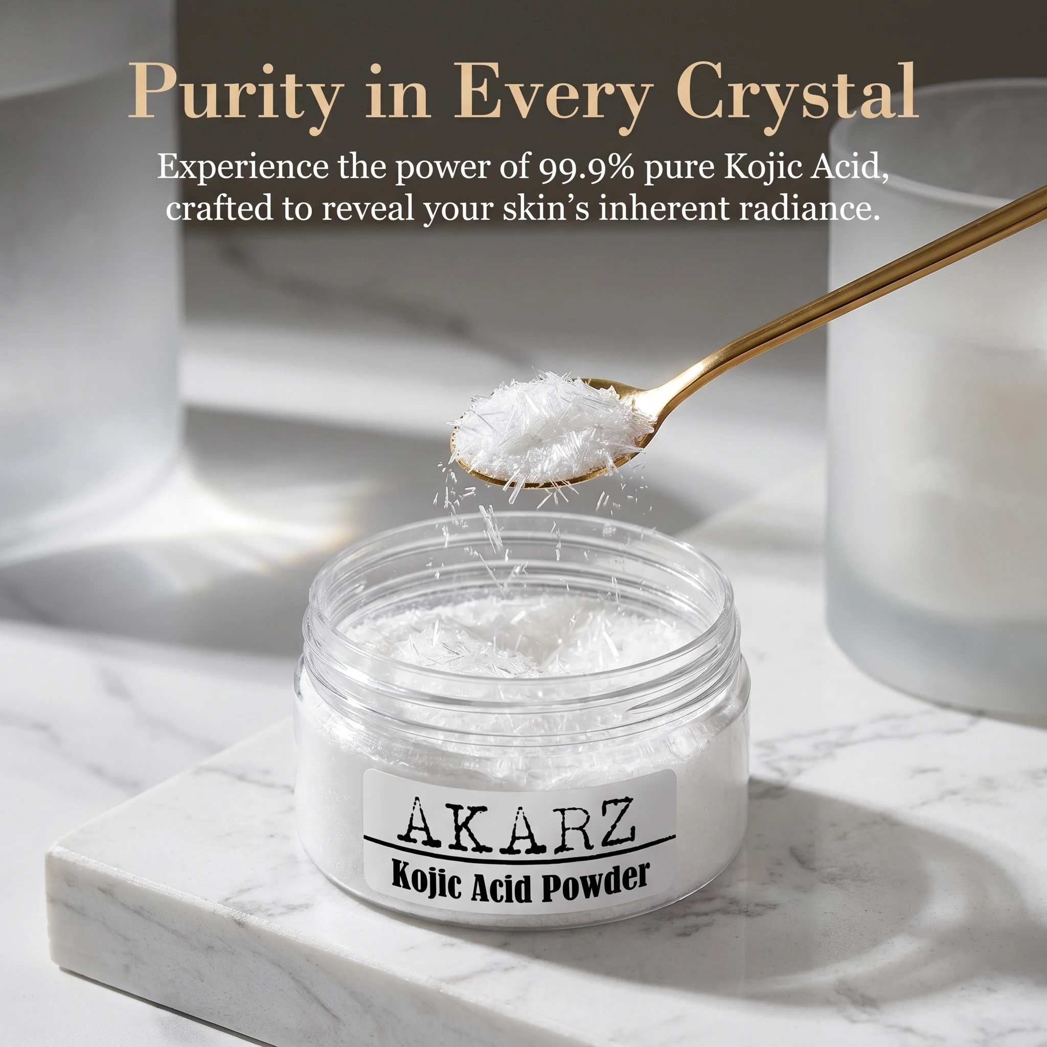Pure 99.9% Kojic Acid Face cream serum AKARZ Derivatives Inhibiting Melanin Double whitening cream Stability