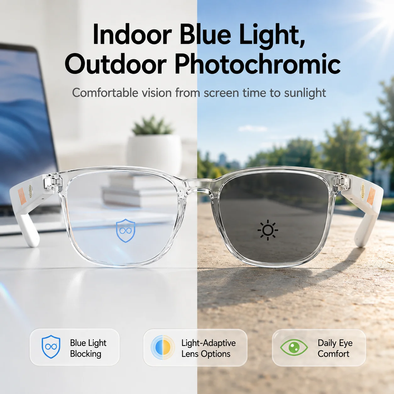 MZ06 スマートブルートゥースグラス オープンイヤーオーデ - Blue Light Blocking Smart Audio Glasses のレビューと価格