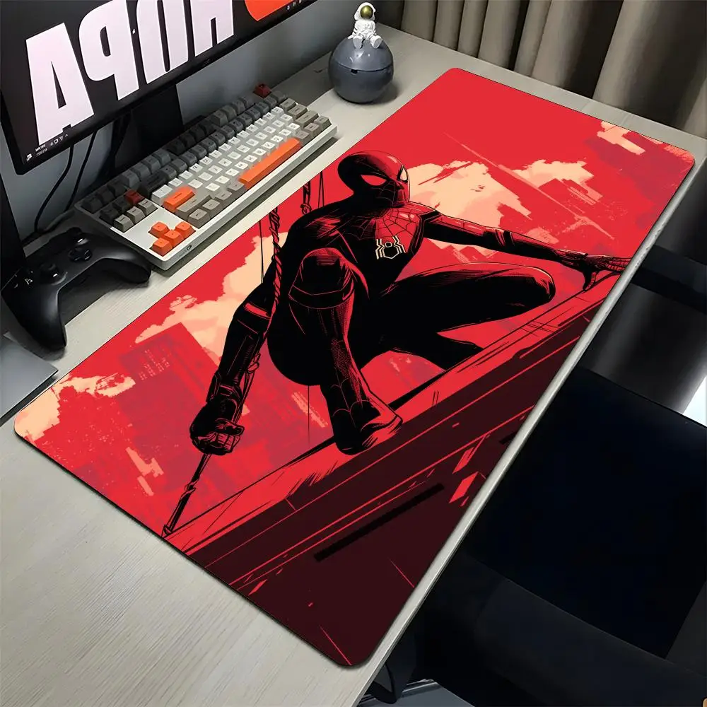 MINISO-Karakter Anime Spider Man Mouse Pad Gaming Mousepad Abstrak Besar 900x400x5mm Meja PC