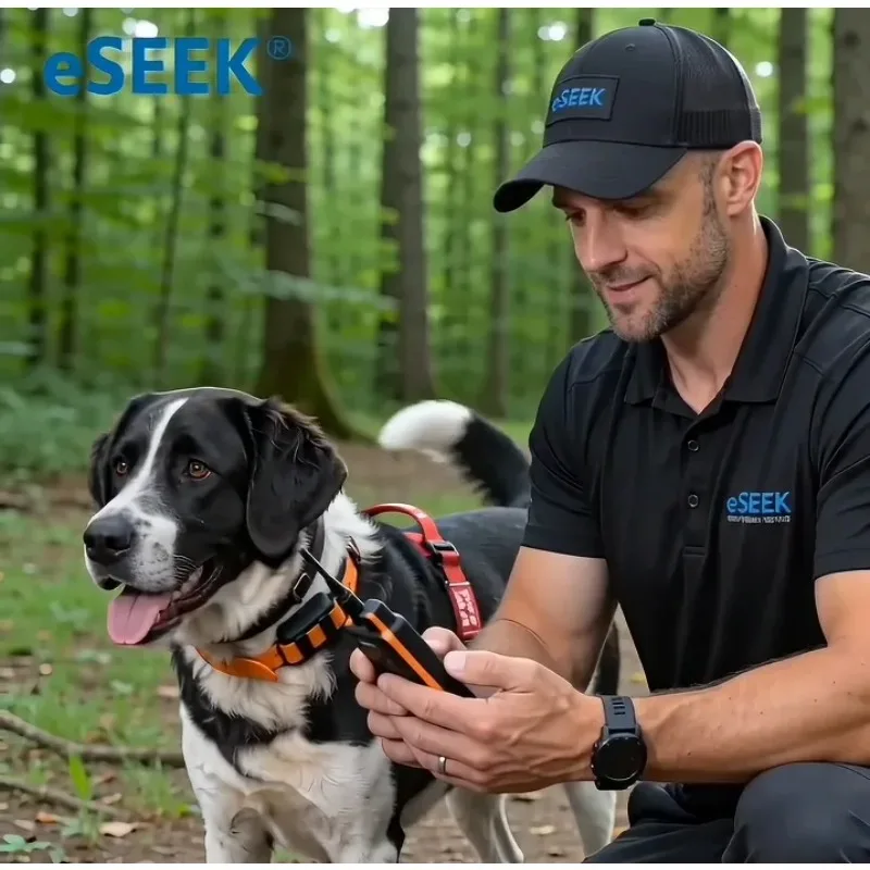 2026 New ESeek VHF+4G Dual Mode Hunting Dog GPS Tracker 15KM Long Range IP68 Waterproof