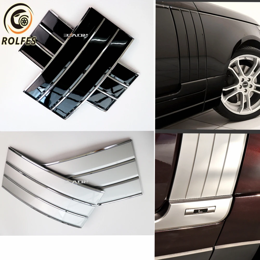 ROLFES For Land Rover Range Rover Vogue L405 2013-2022 ABS Chrome Car Side Door Fender Air Vents Outer Trim Decorative Sticker