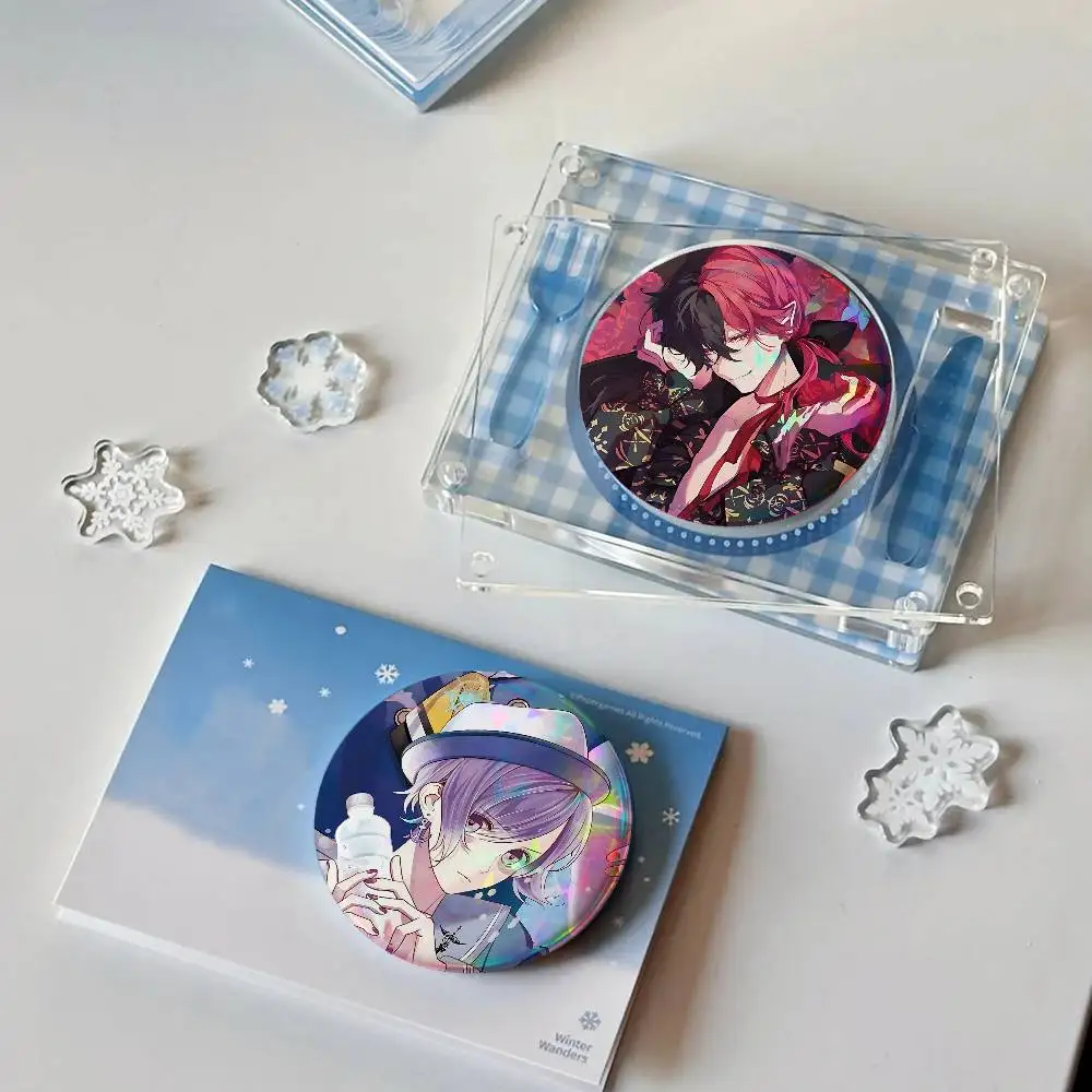 D-DIABOLIK LOVERS For Badge Fashion Laser Holographic Effect Badge Custom Design Metal Lapel Pin Brooch For Backpack Decor