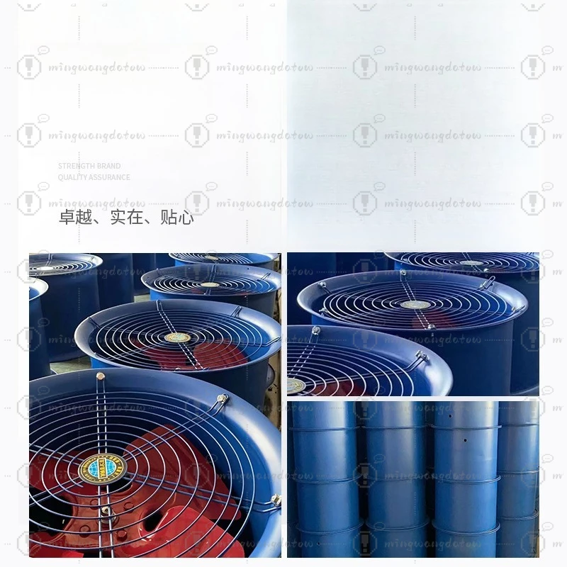 Industrial Axial Exhaust Fan 220V 380V, Oil-proof High Temperature Resistant Duct Ventilation Extractor Fan