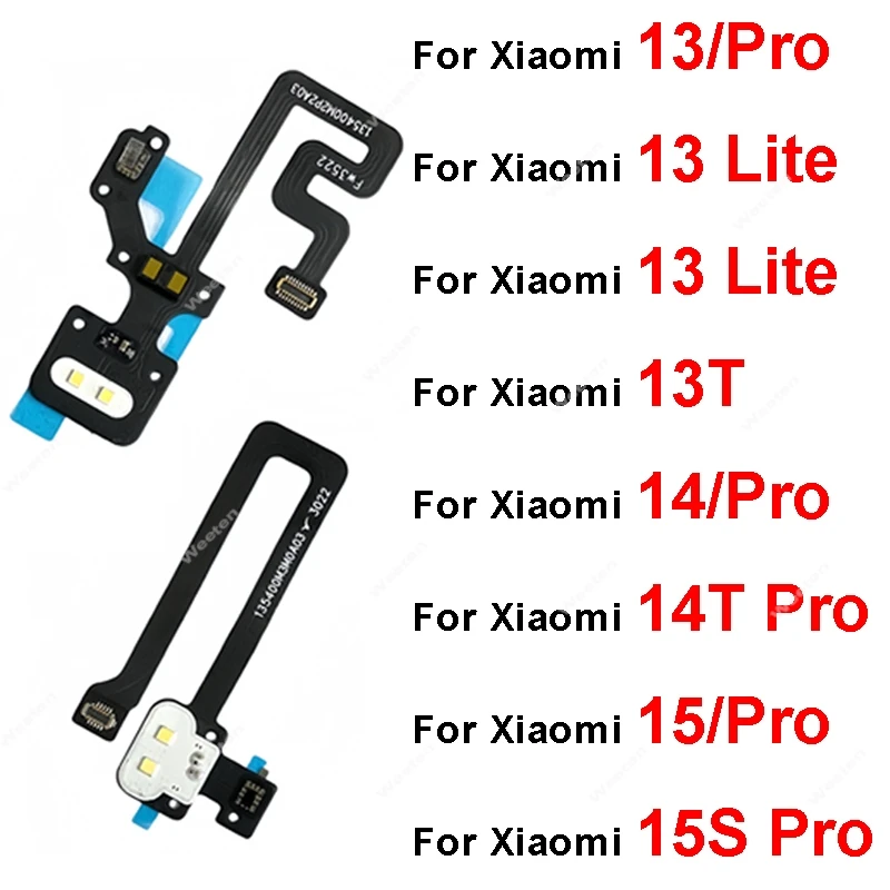 For Xiaomi 13 13T 14 14T 15 15T 15S Pro Lite Ultra 15 Ultra Flash Light Flex Cable Proximity Ambient Light Sensor Flex Parts
