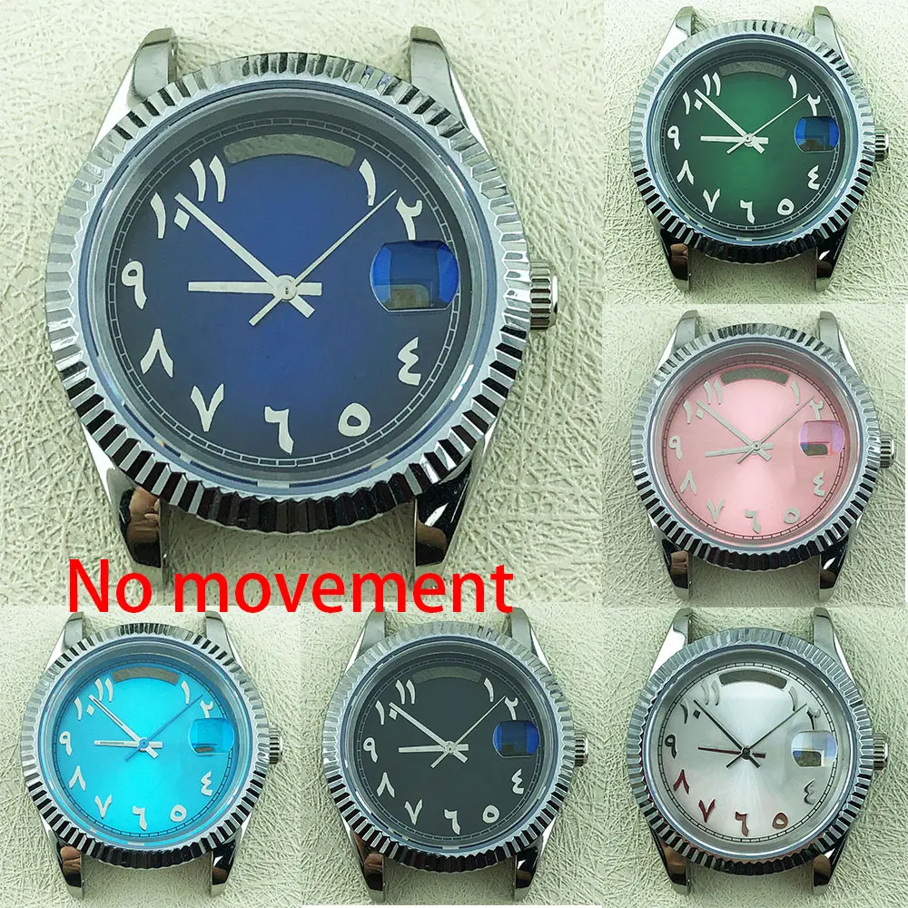 デイデイト-39mm-316lステンレススチール-サファイアガラスケース-中東アラビア文字盤-ミヨタ8285自動巻きムーブメント対応