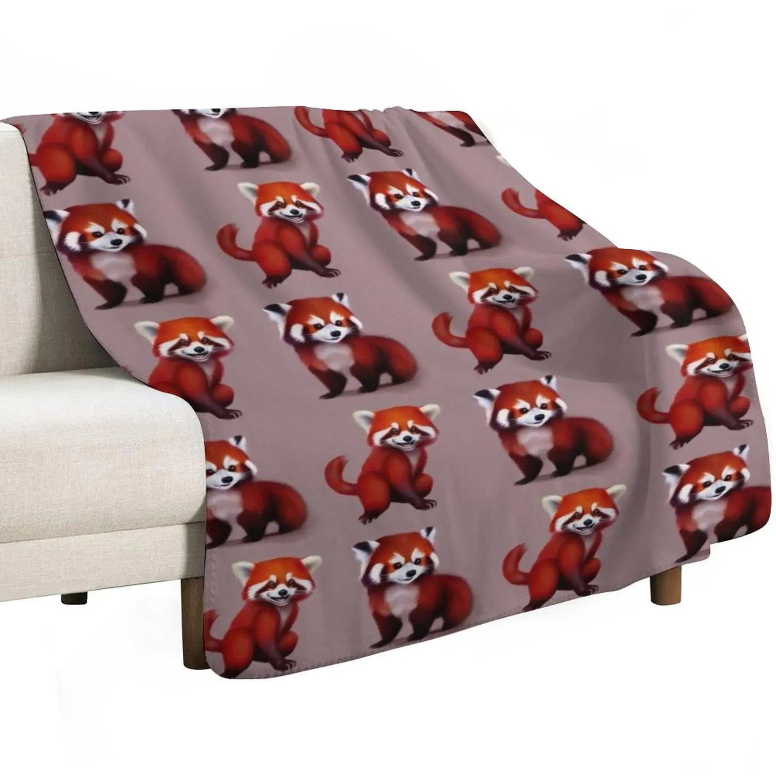 

Happy Red Panda Throw Blanket Sofa Decorative Sofas For Baby Blankets