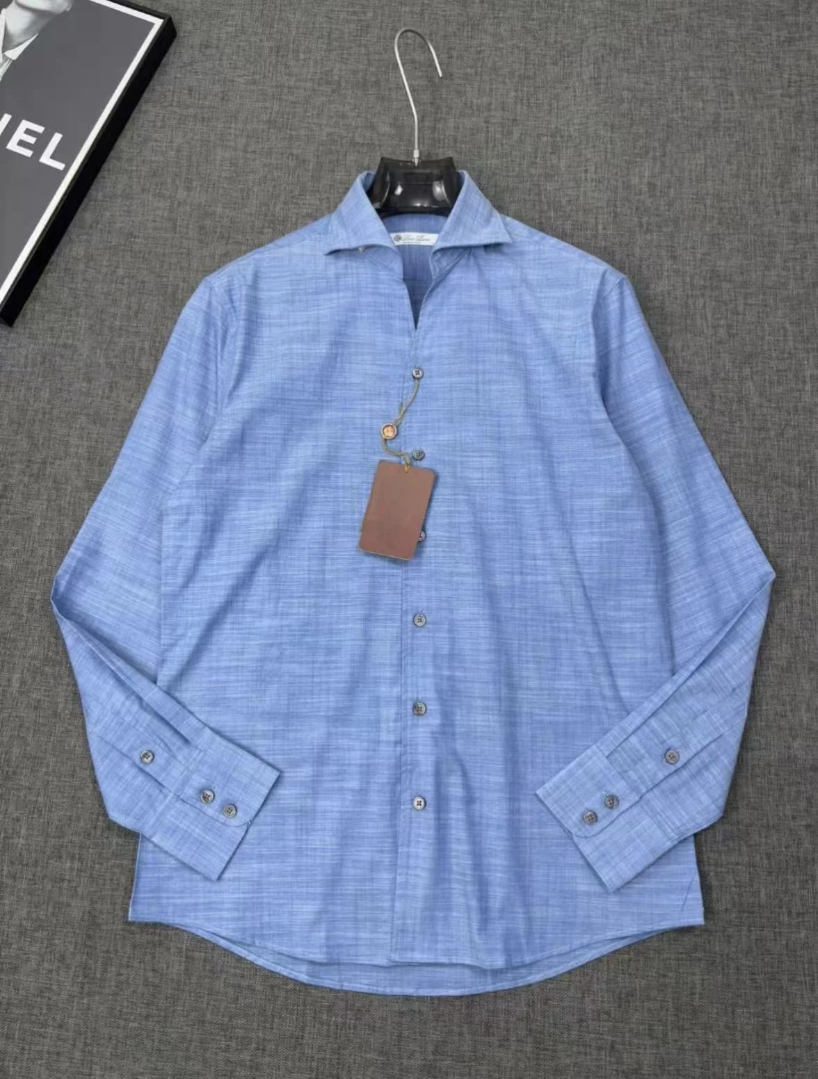 

LP Men's Business Casual Lapel Button-Down Shirt