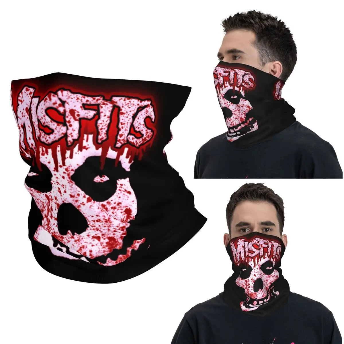 

Бандана Misfits с черепом, волшебный шарф с принтом, многофункциональная Балаклава для пешего туризма, рыбалки, унисекс, для взрослых, зима