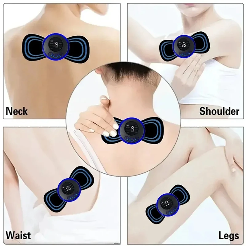 20PCS Electric Neck Massager Smart Portable EMS Rechargeable Microcurrent Cervical Massage Patch For Muscle Relaxation