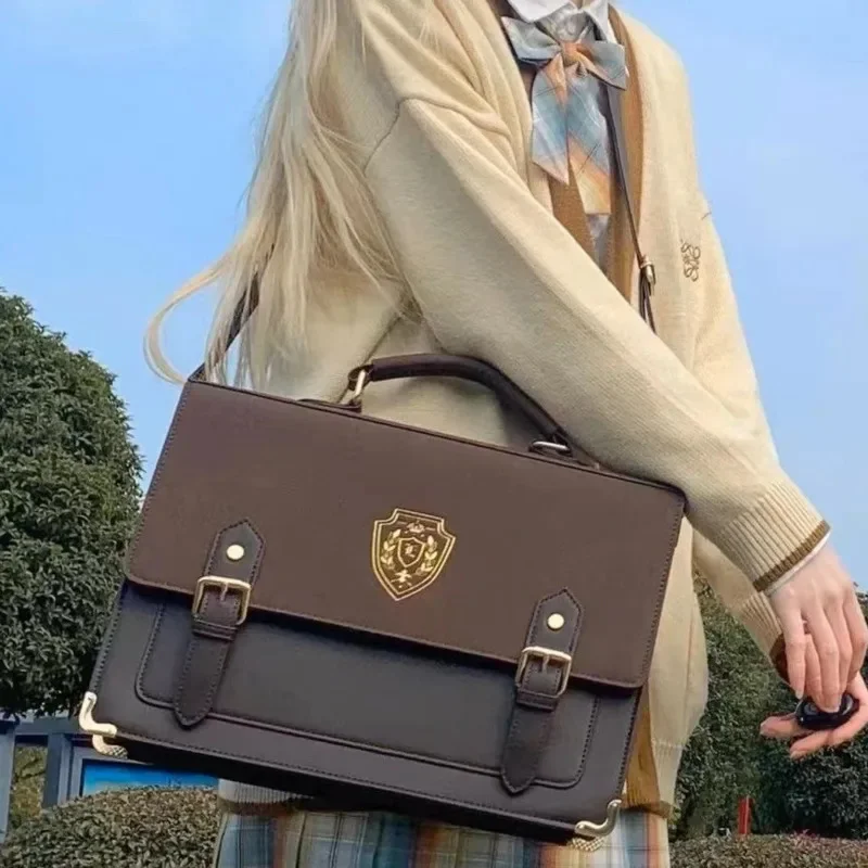 

High School JK Uniform Bag Japanese Messenger Bag Retro Envelope Bag Daily Collocation Large Capacity Tote Shoulder Bag