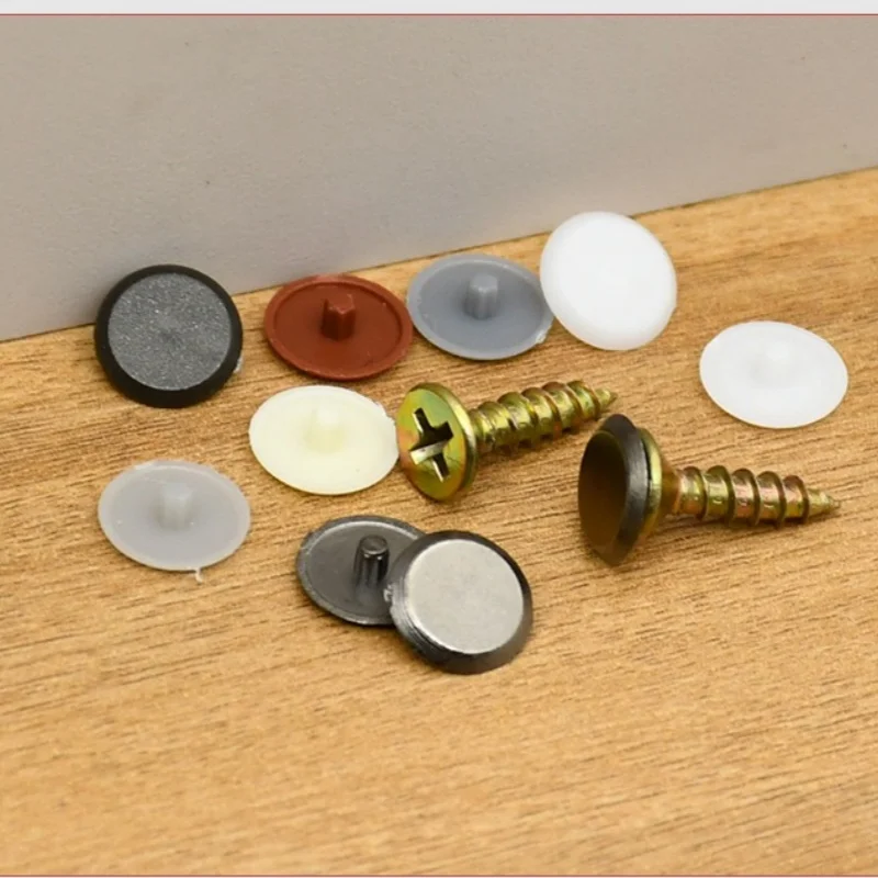 100 Units Bag Plastic Screw Caps External Protective Covers Self-Corroding Decorative Furniture Hardware