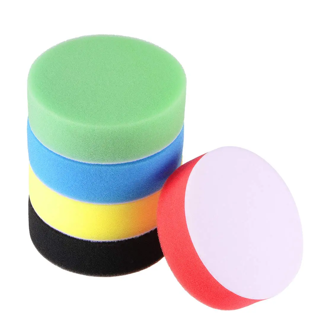 

3/4/5/6/7Inch Flat Sponge Pads 5 Pcs Foam Drill Polishing Pad Kit for Most Pneumatic and Electric Polishing and Buffing Machines