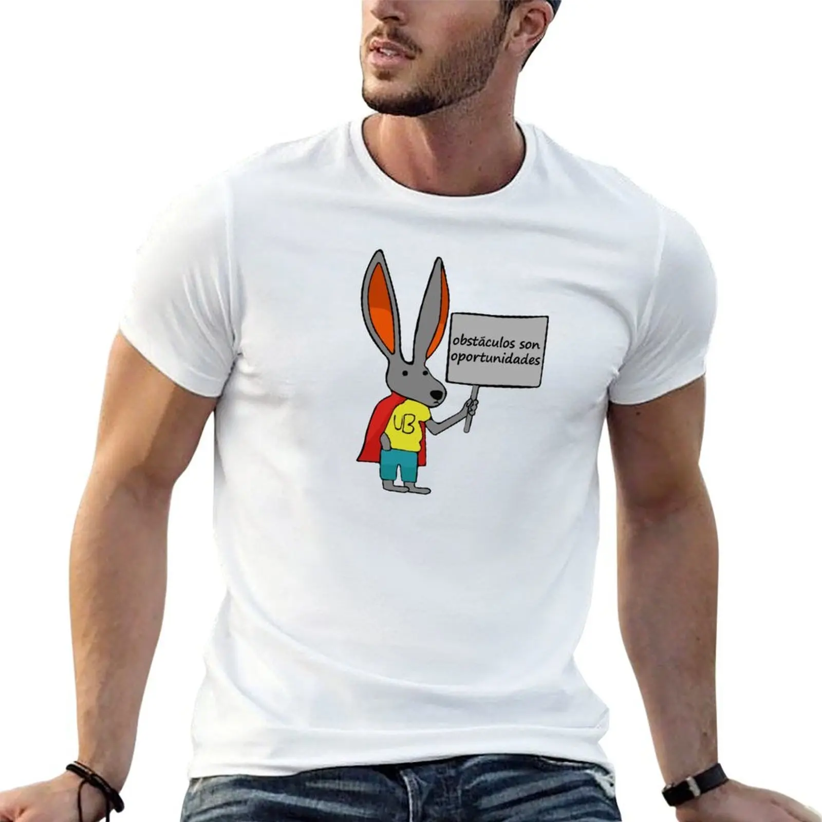 

Copy of Rick Funny Rabbit Flag obstaculos son oportunidades T-Shirt anime t shirts oversize T-Shirt
