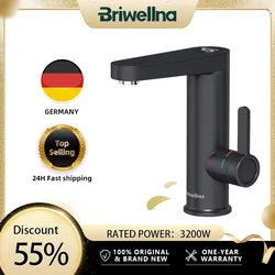 Briwellna Elektrische Wasser Heizung Heißer Wasser Wasserhahn 2 in 1 Becken Wasserhahn Tankless Geysir 220V Durchlauferhitzer Wasserhahn für Home