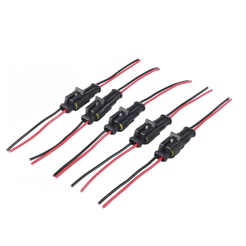 

10pcs Waterproof Connector For Car 10Cm Harness Electrical Plug Terminal Pa Copper Wires Engine Parts Car Connector Wire Plug