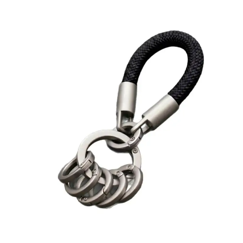 Schlüsselanhänger-Organizer aus Zinklegierung mit Ringen – Kompakte Metall-Schlüsselverwaltungssysteme – Detail 5