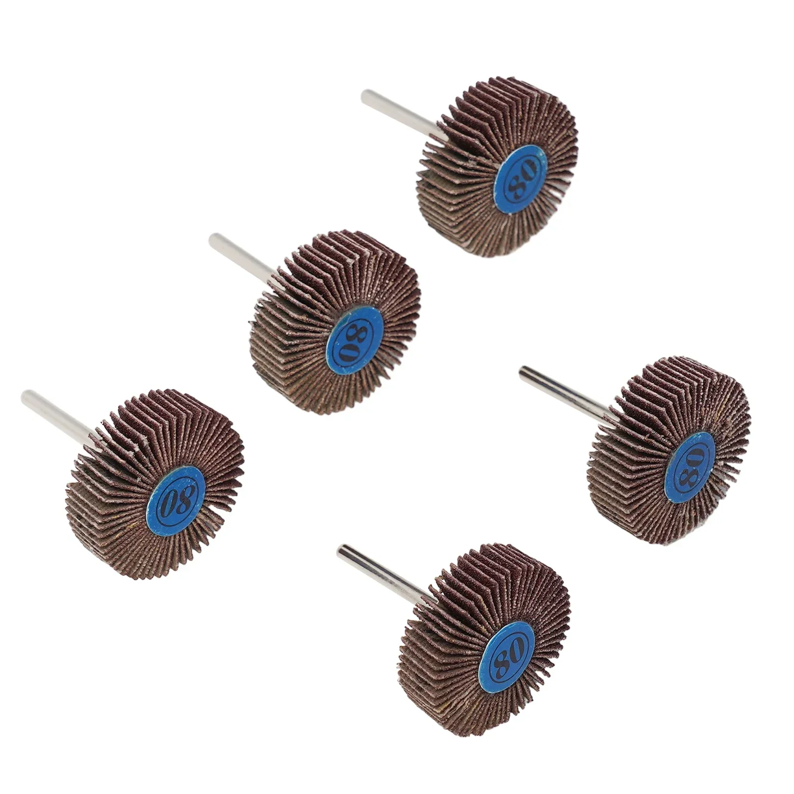 5pcs Flap Wheels For Rotary Tool Die Grinder Sanding Disc Set 1/8 Inch Shank Abrasive Tools Sandpaper Polishing Tools