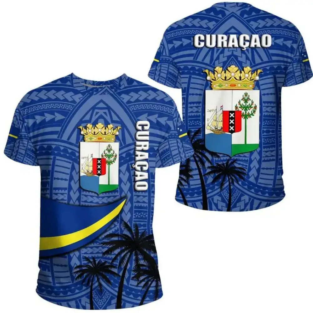 

Republic of Curacao 3D printed T-shirt summer men's birthday gift surprise top clothing