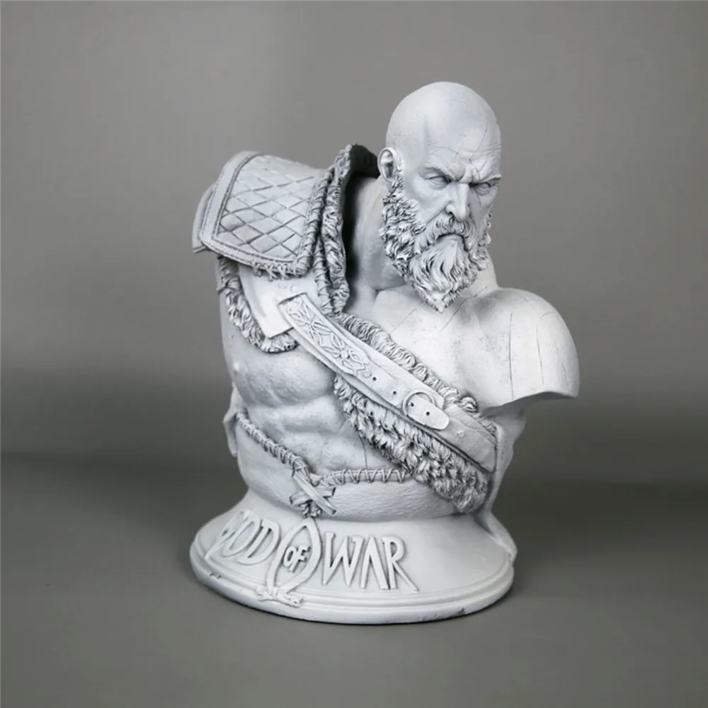 

27CM God Of War 4 Game PS4 Kratos Bust Action Figure PVC Collectible Model Toys Doll Birthday Gift