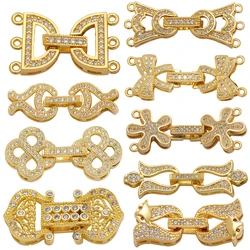 Juya 18K Gold Silver Plated Wedding Decorations Connect Fastener Closure Clasps Accessories For DIY Beads Pearls Jewelry Making